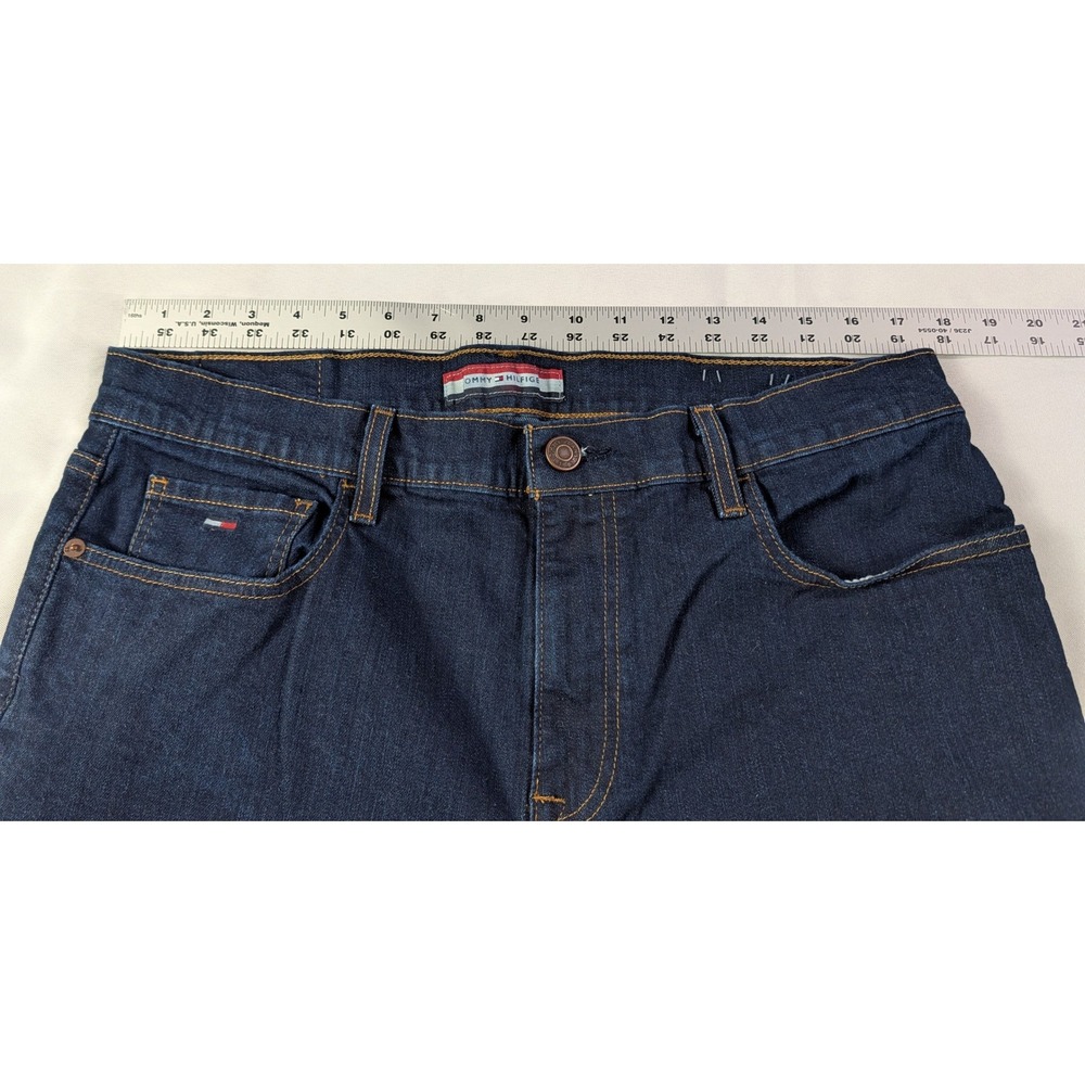 Tommy Jeans Mens 36x34 Straight Leg Dark Wash Indigo Denim Jeans New w/o tags - Picture 5 of 15